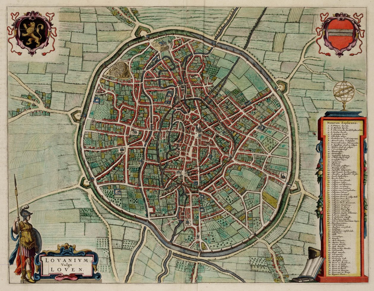 Leuven, Belgie; Atlas Van Loon od J. Blaeu