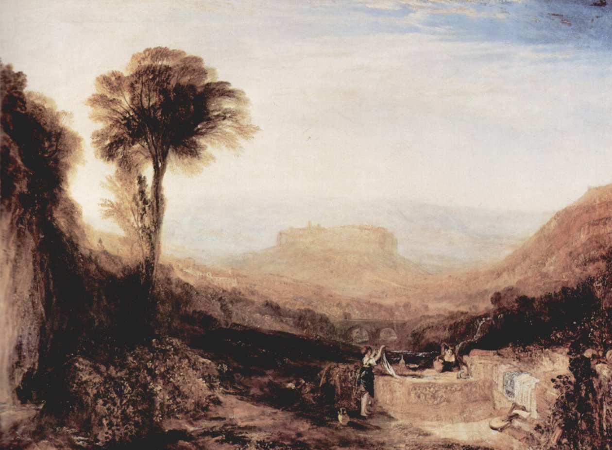 Pohled na Orvieto od Joseph Mallord William Turner