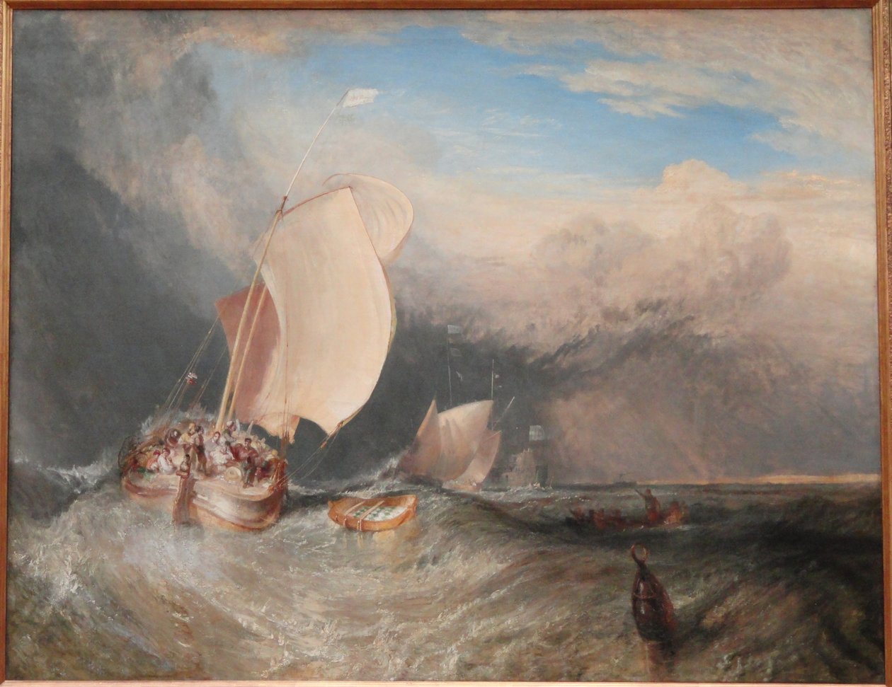 Rybářské lodě s Hucksters vyjednávají o rybách od Joseph Mallord William Turner