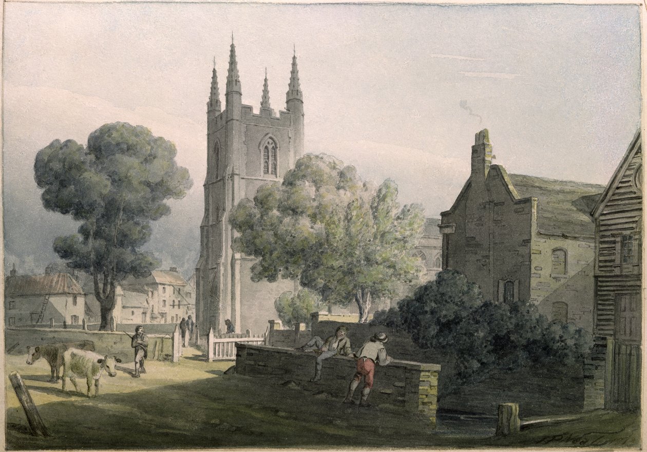 Croydonský farní kostel, 1813 od John Preston Neale