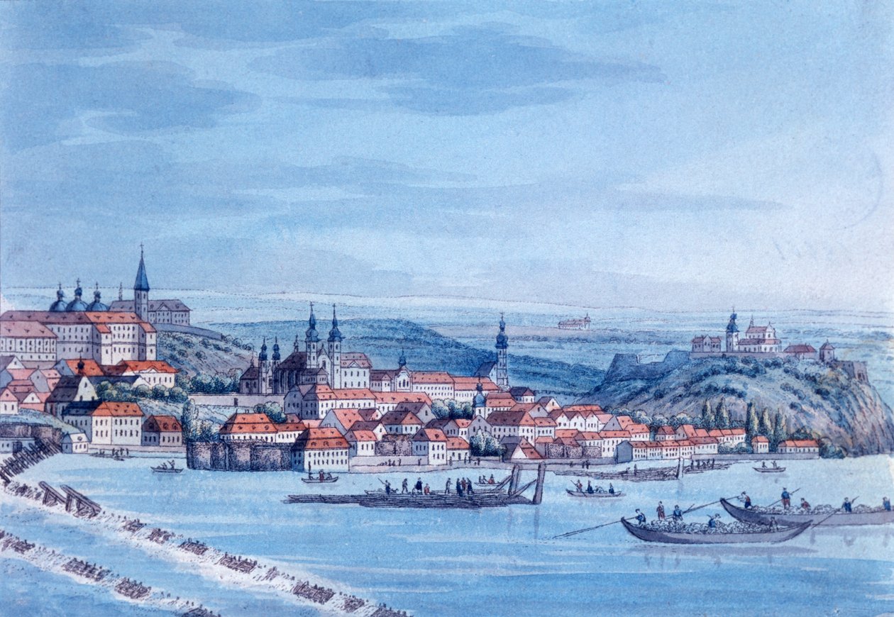Pohled na Nové Město pražské, po roce 1820 od J. Rattay