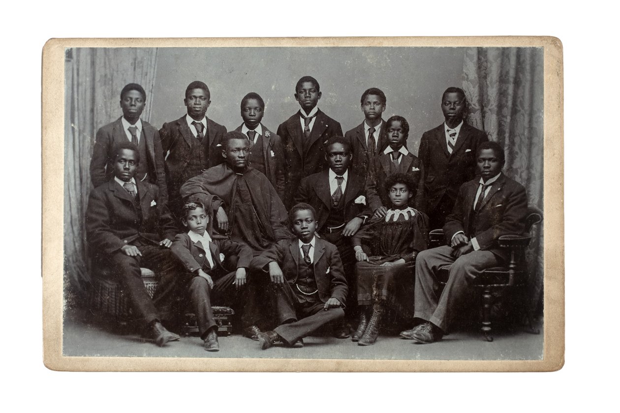 Kongo vzdělávací institut pro africké studenty, Colwyn Bay, Wales, 1895 (želatinový stříbrný tisk) od J. W. Thomas
