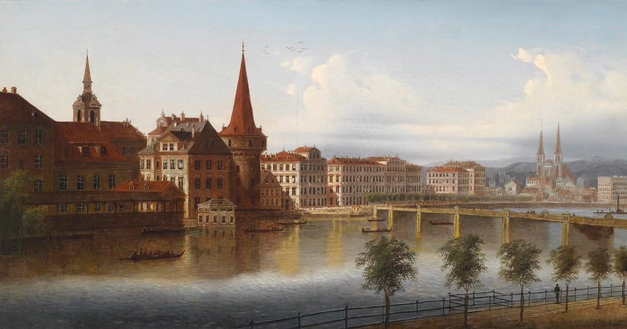 Pohled na Lucern, Švýcarsko od J. Wilhelm Jankowsky