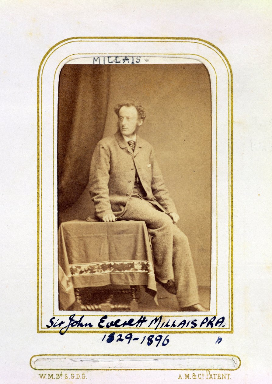 Portrét sira Johna Everetta Millaise (1829-96) (albumenový tisk) od J.C. Watkins