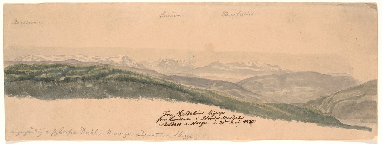 Od Koldekind ligeop z Lundene v údolí Norde Oure ve Valdres v Norsku od Johan Christian Dahl
