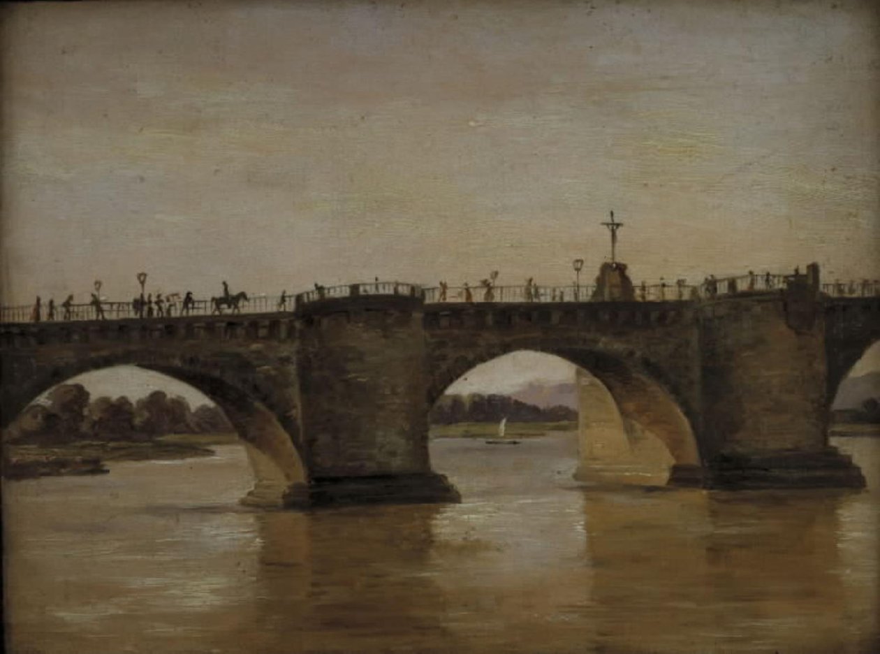Augustův most v Drážďanech od Johan Christian Dahl