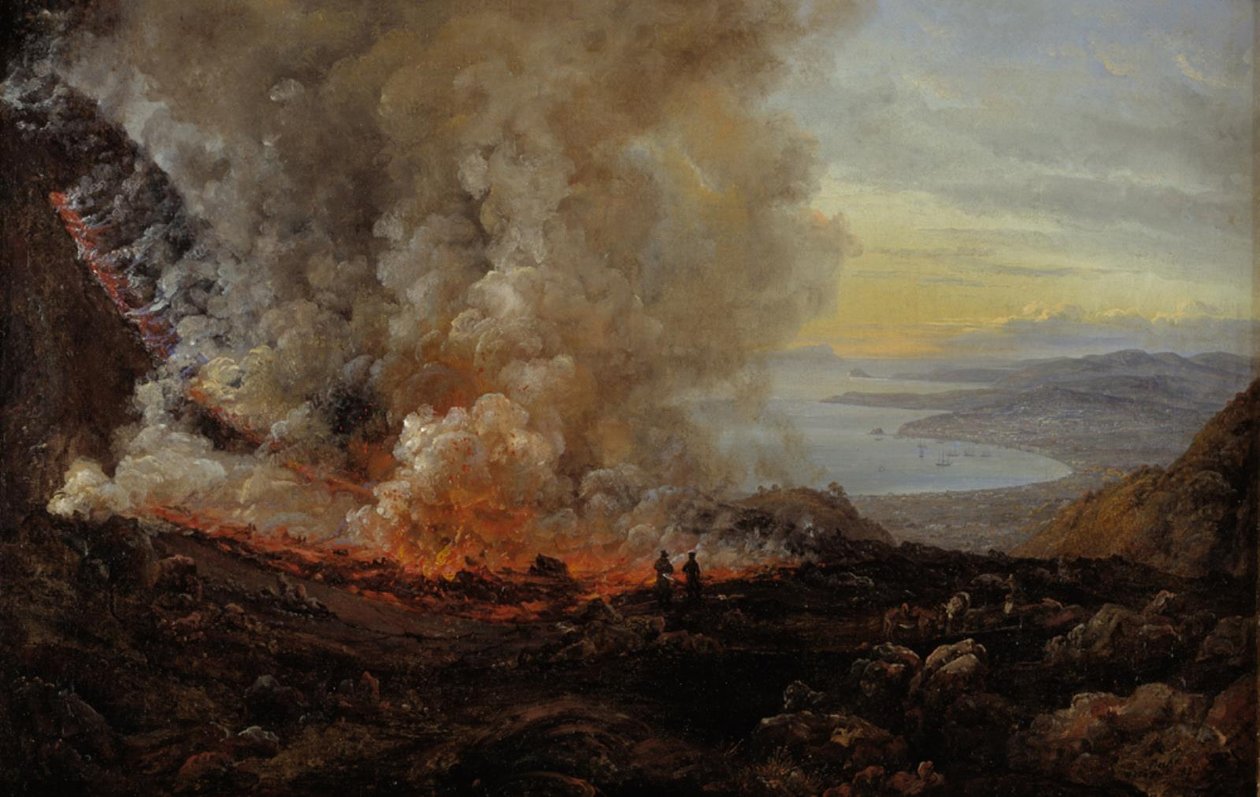 Erupce Vesuvu od Johan Christian Dahl