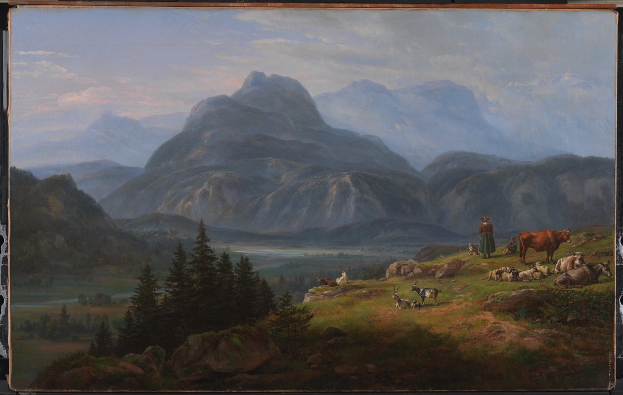 Údolí Etsch poblíž Rovereda od Johan Christian Dahl
