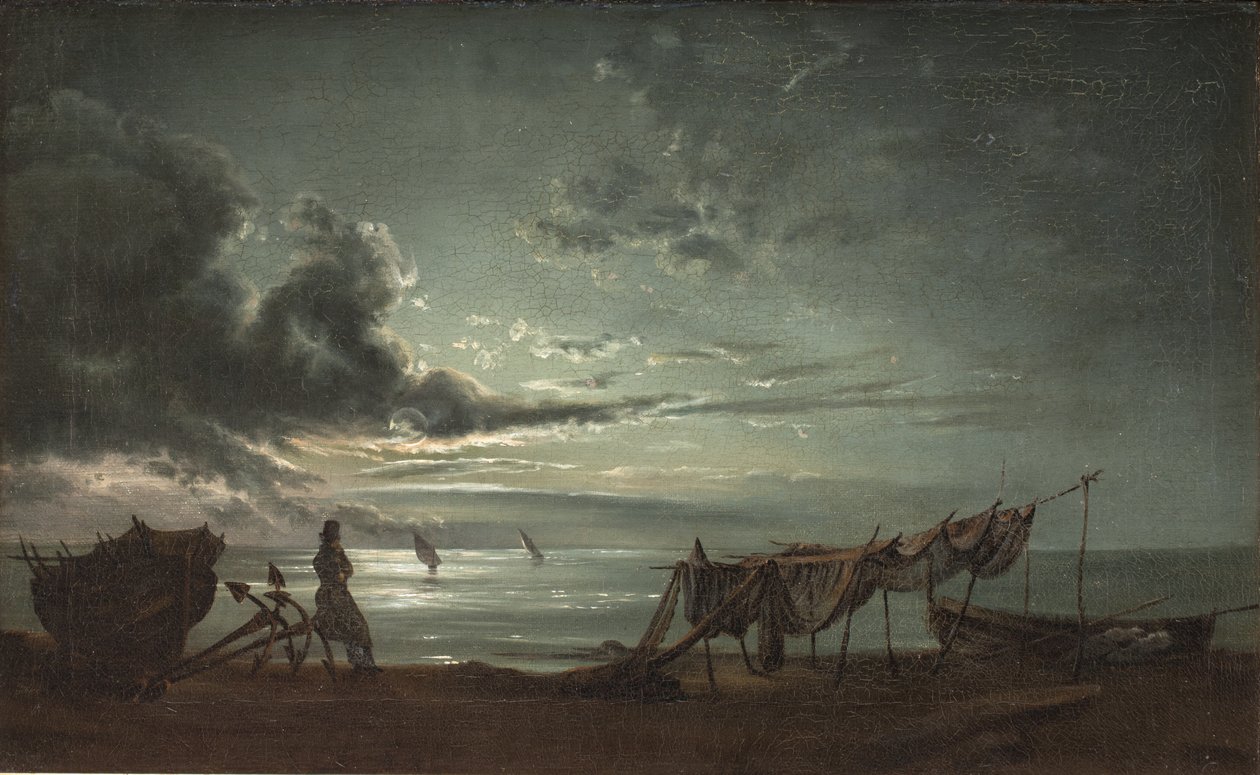 Neapolský záliv. Měsíční svit od Johan Christian Dahl