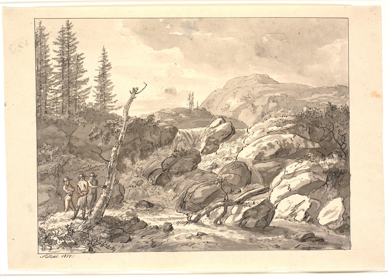Vodopád od Johan Christian Dahl