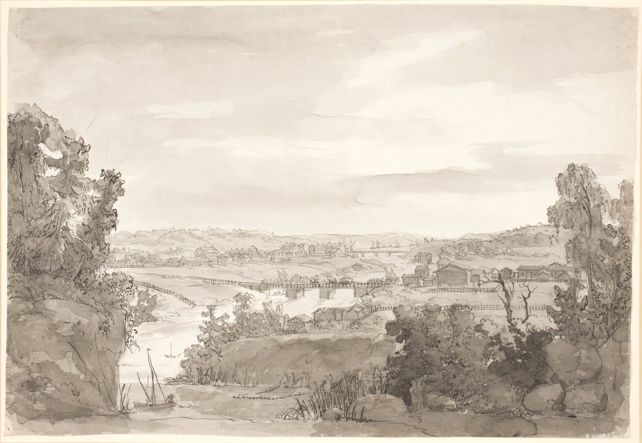 Pohled na Kongsberg, Norsko od Johan Christian Dahl
