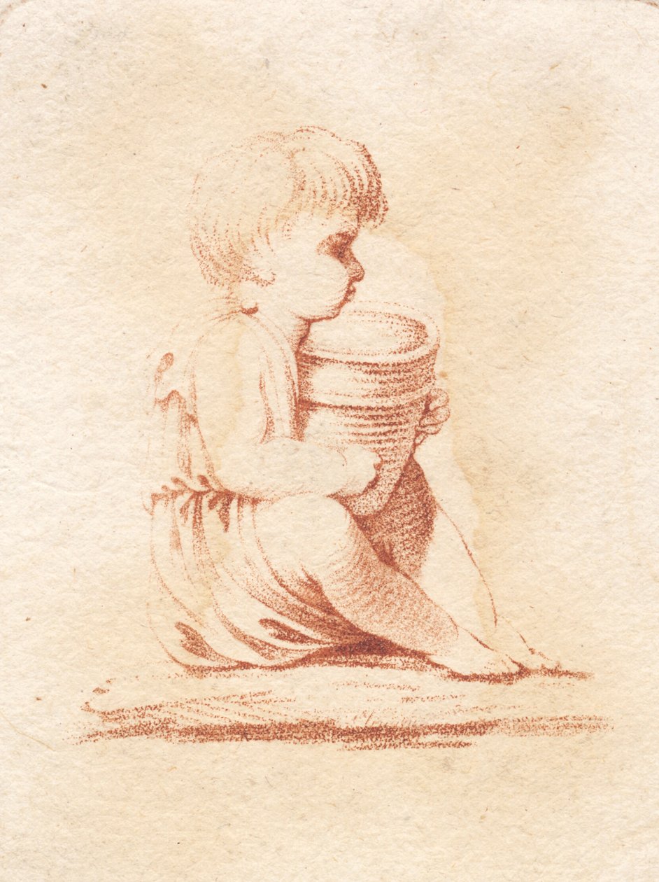 Malý sedící chlapec od J.F. Clemens