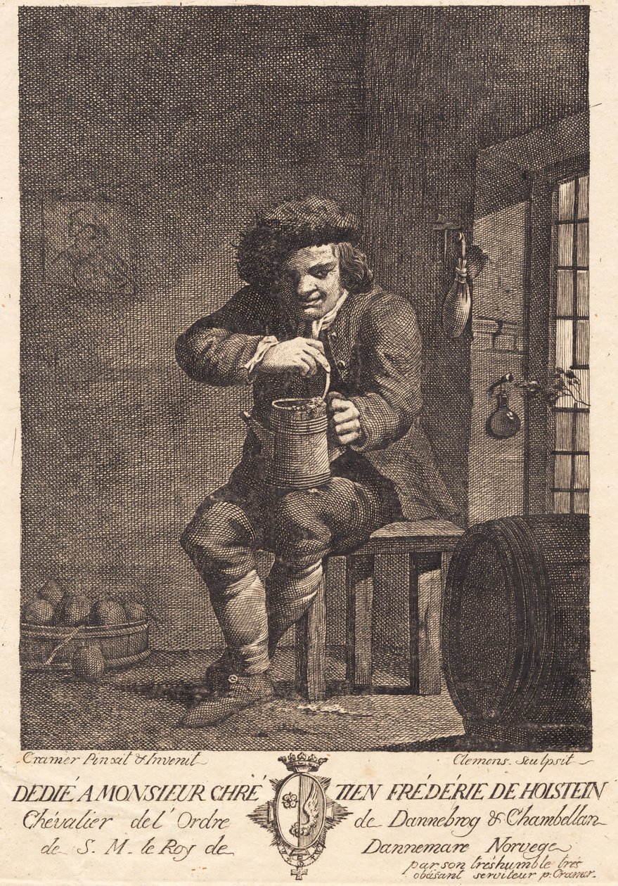 Sedící rolník od J.F. Clemens