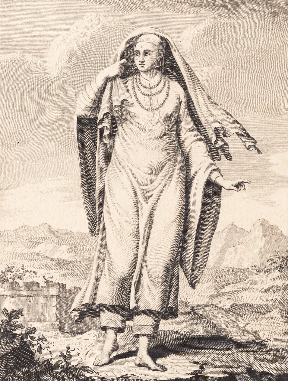 Stojící Arabka od J.F. Clemens