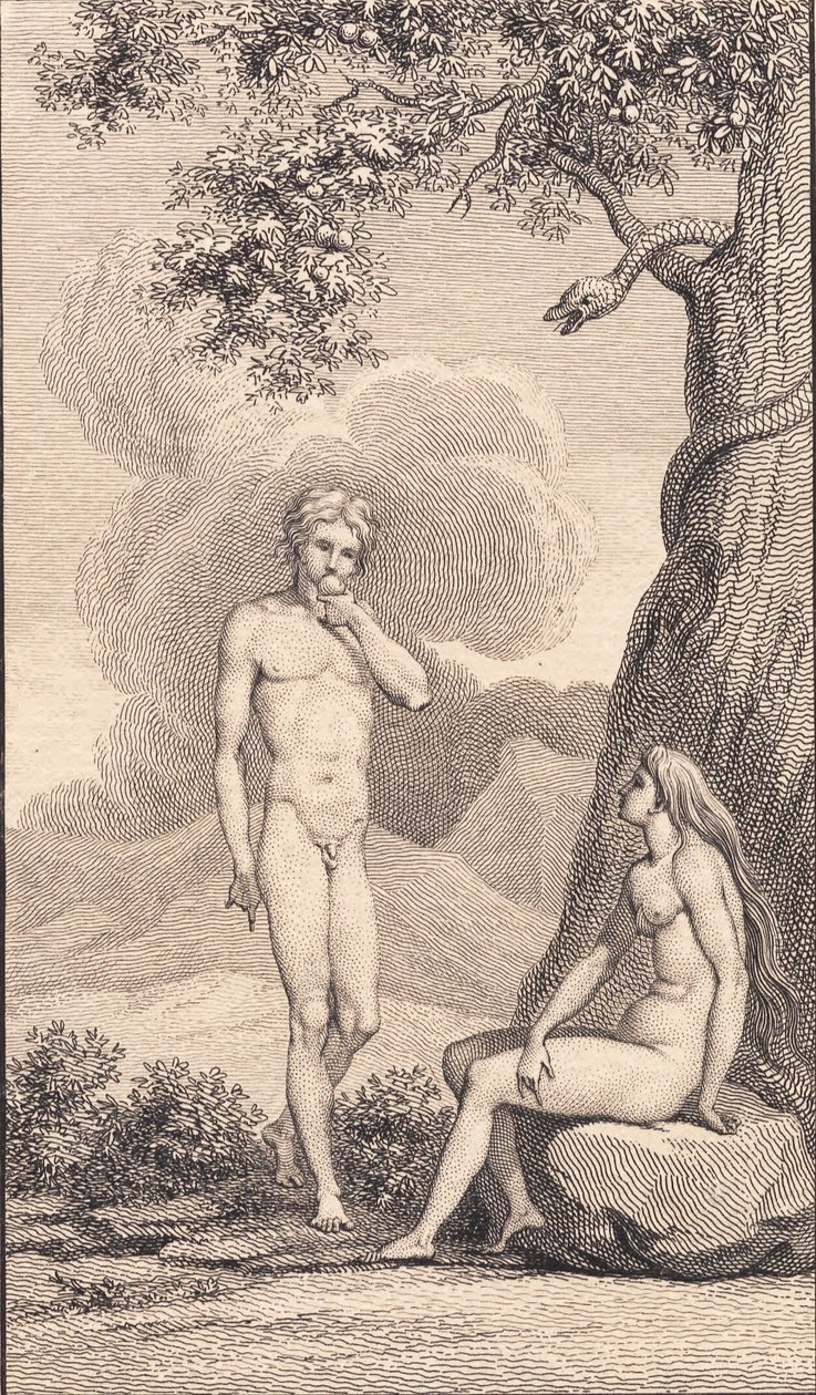 Ilustrace pro Johannese Ewalda "Adam a Eva". IV od J.F. Clemens