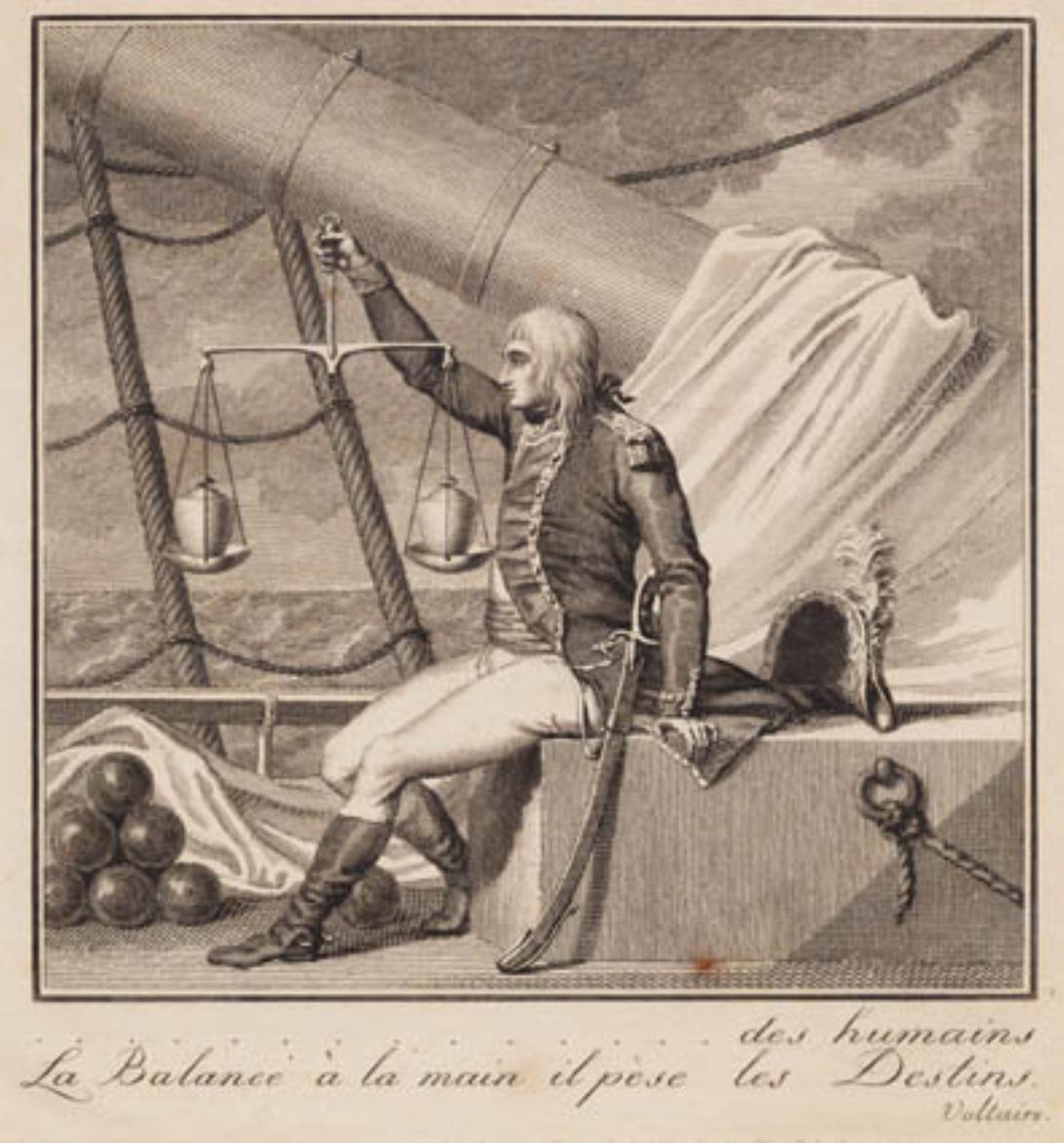 Napoleon váží osud lidí od J.F. Clemens