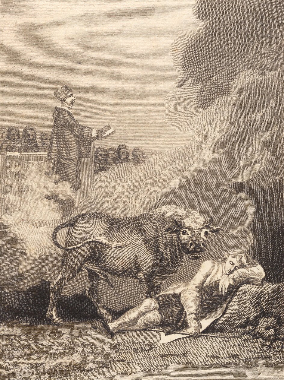 Niels Klim si myslí, že slyší úředníka ve Fane Kirke. II od J.F. Clemens