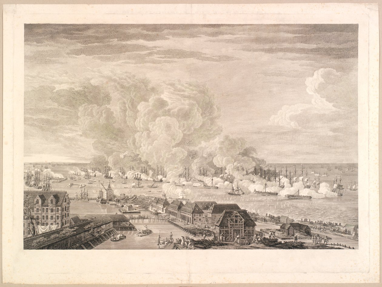 Bitva o Reden dne 2. dubna 1801 od J.F. Clemens