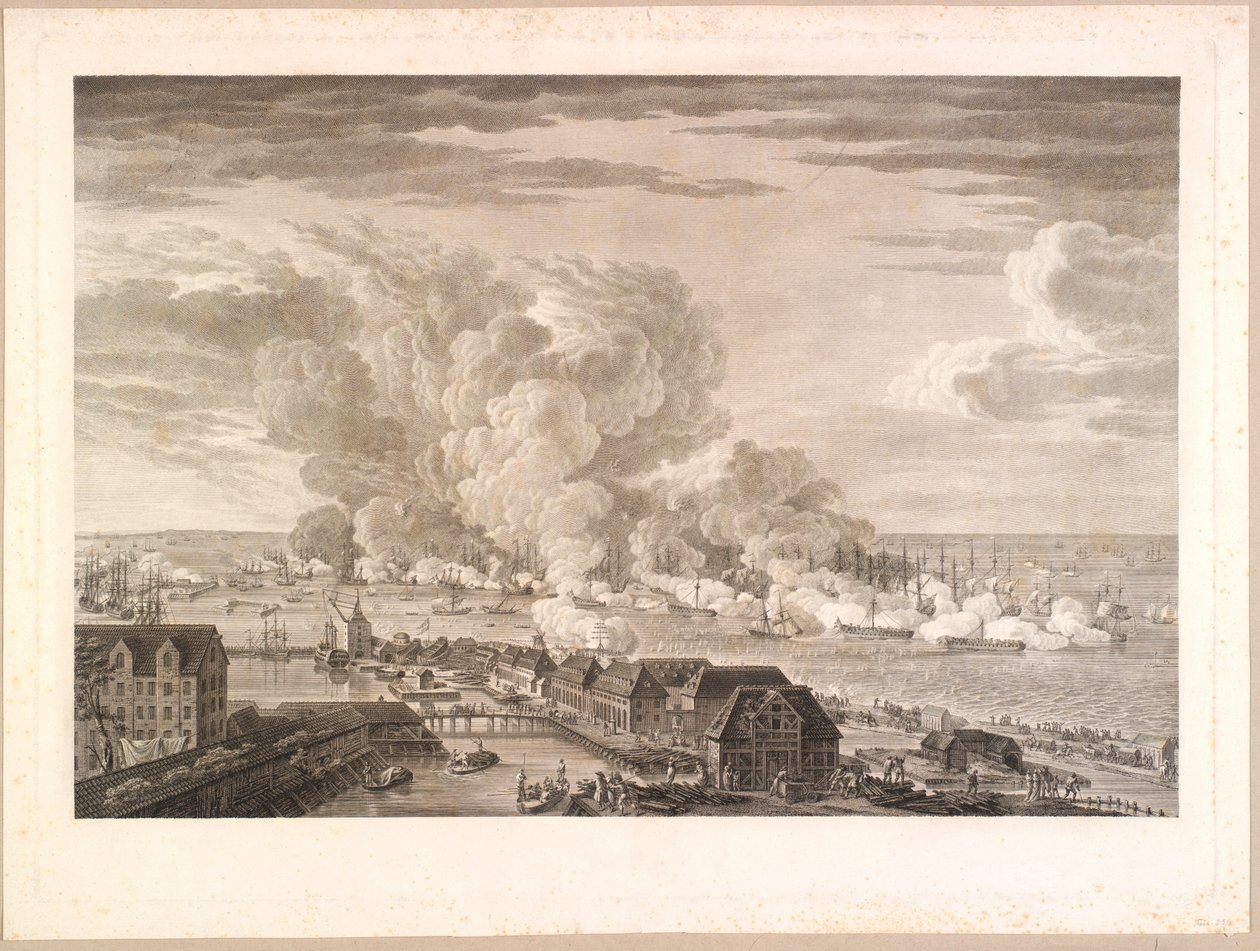 Bitva o Reden dne 2. dubna 1801 od J.F. Clemens