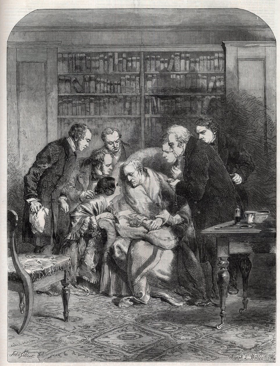 Poslední okamžiky vévody z Wellingtonu (Arthur Wellesley od J.L. (after) Williams