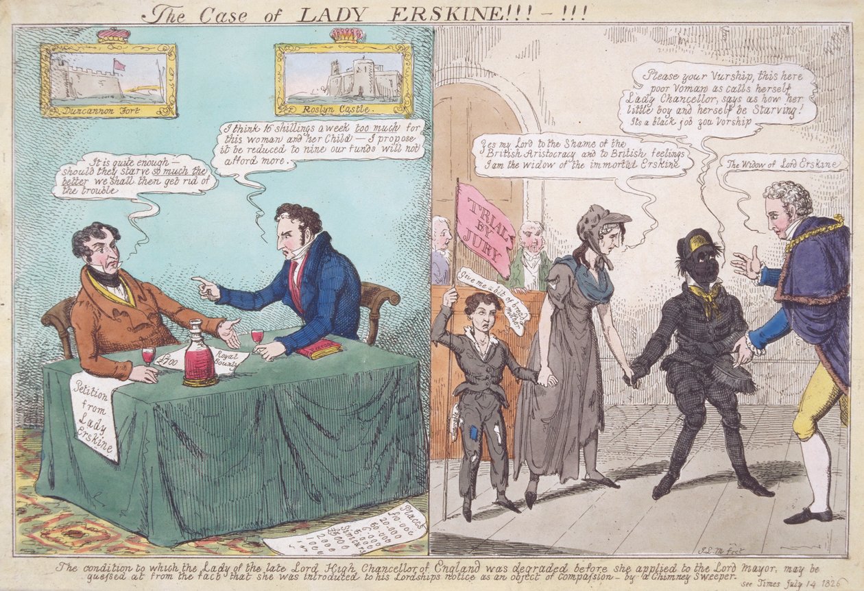 „Případ lady Erskine!!!-!!!“, 1826 od JL Marks