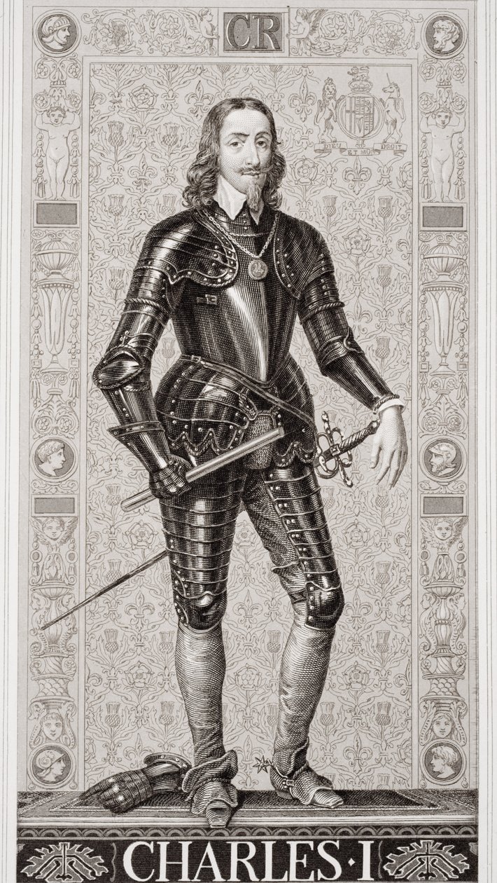 Karel I. (1600-49) z knihy "Ilustrace k anglickým a skotským dějinám", I. díl od J.L. Williams