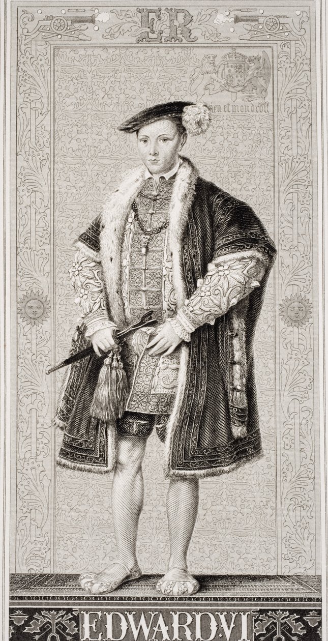 Edward VI (1537-53) z „Ilustrace anglické a skotské historie“ svazek I od J.L. Williams