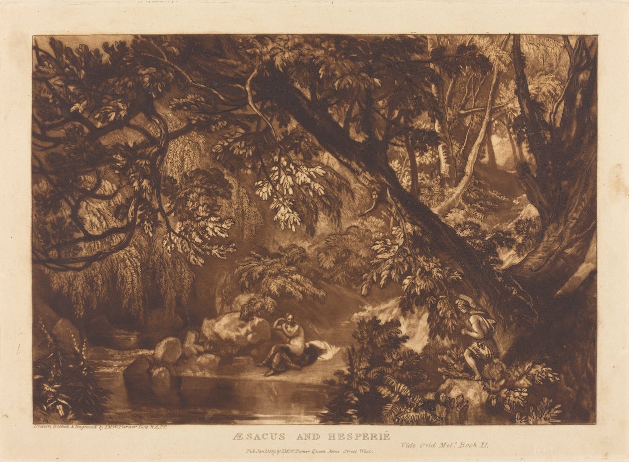 Aesacus a Hesperie, publikoval 1816. od Joseph Mallord William Turner