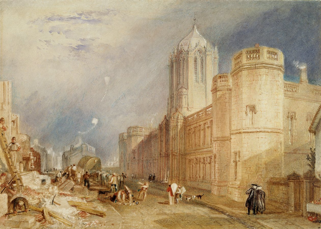 Christ Church College, Oxford, 1832-1833 od Joseph Mallord William Turner