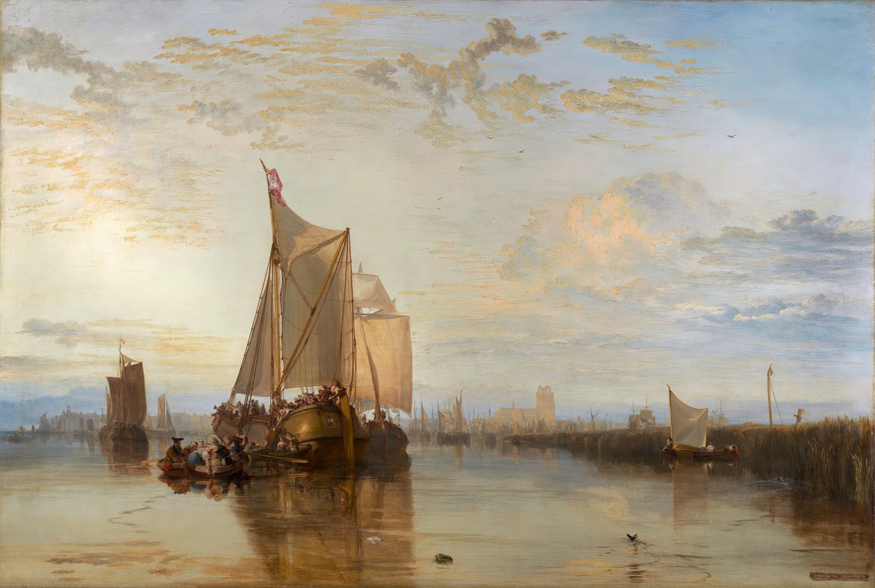 Dort nebo Dordrecht: Dort Packet-Boat z Rotterdamu Becalmed, 1818. od Joseph Mallord William Turner
