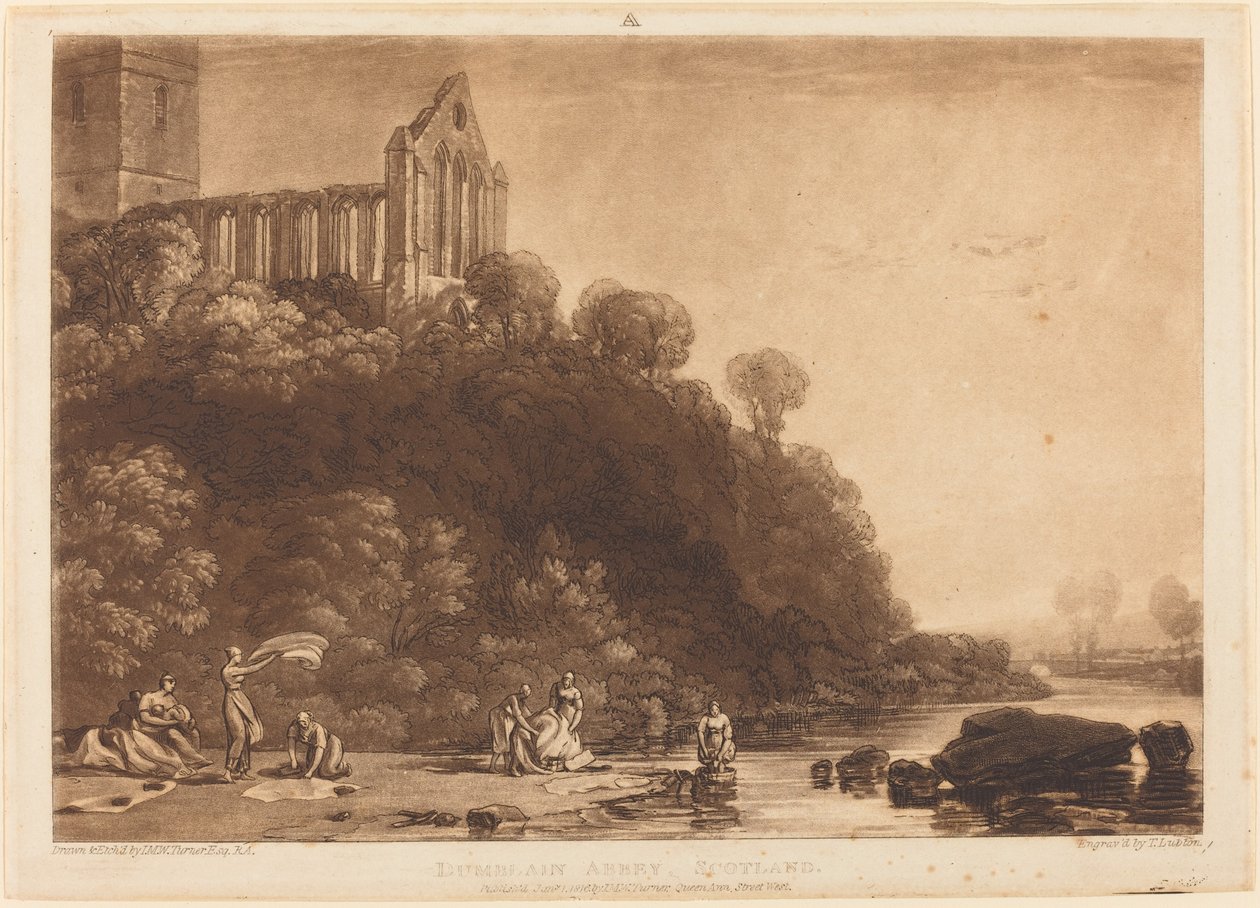 Dumblain Abbey, publikoval 1816. od Joseph Mallord William Turner