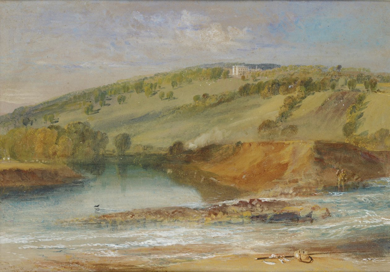 Farnley Hall, z Junction of the Wharfe a Washburn, 1818 od Joseph Mallord William Turner