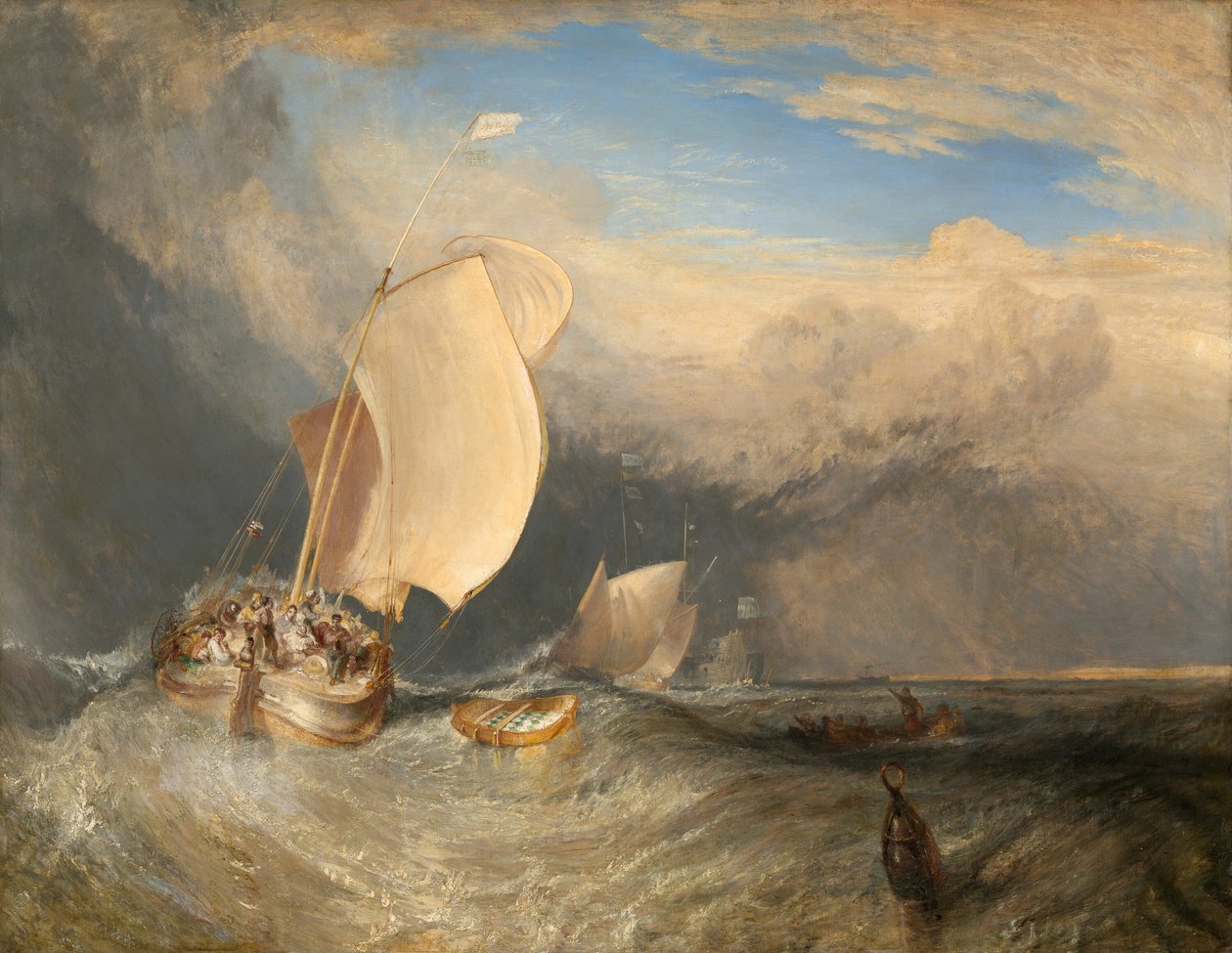Rybářské lodě s Hucksters vyjednávání pro ryby, 183738. od Joseph Mallord William Turner