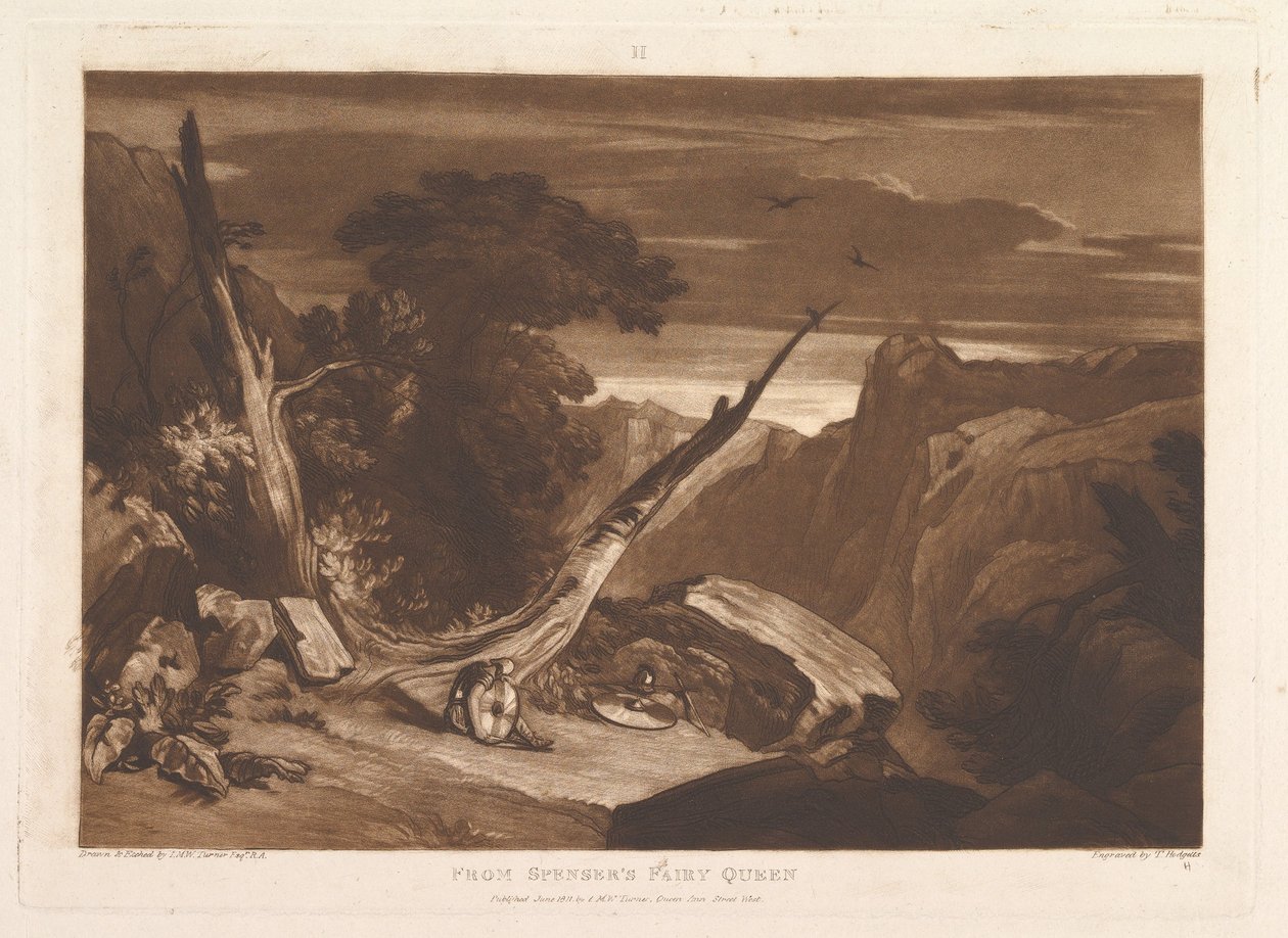 Ze Spenserovy víly Queen Liber Studiorum, část VII, deska 36, červen 1811. od Joseph Mallord William Turner
