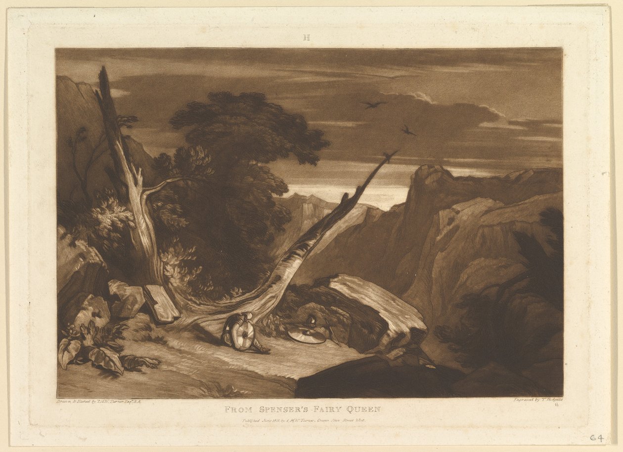 Ze Spenserovy víly Queen Liber Studiorum, část VII, deska 36, červen 1811. od Joseph Mallord William Turner