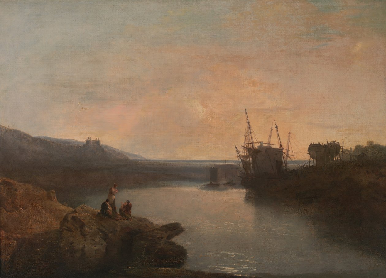 Hrad Harlech, z trajektu Tygwyn, Summer