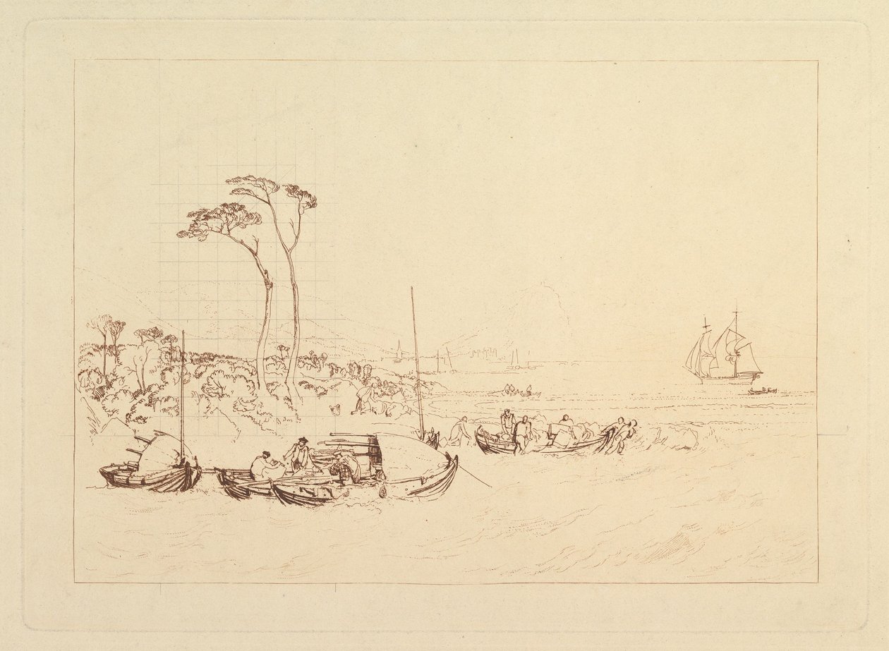 Inverary Castle and Town, Skotsko Liber Studiorum, část XIII, 1816. od Joseph Mallord William Turner