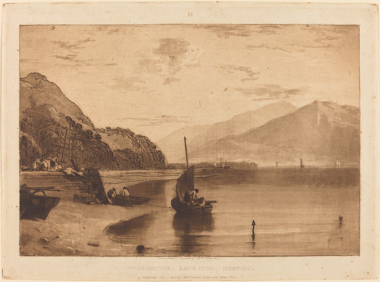 Inverary Pier, publikoval 1811. od Joseph Mallord William Turner