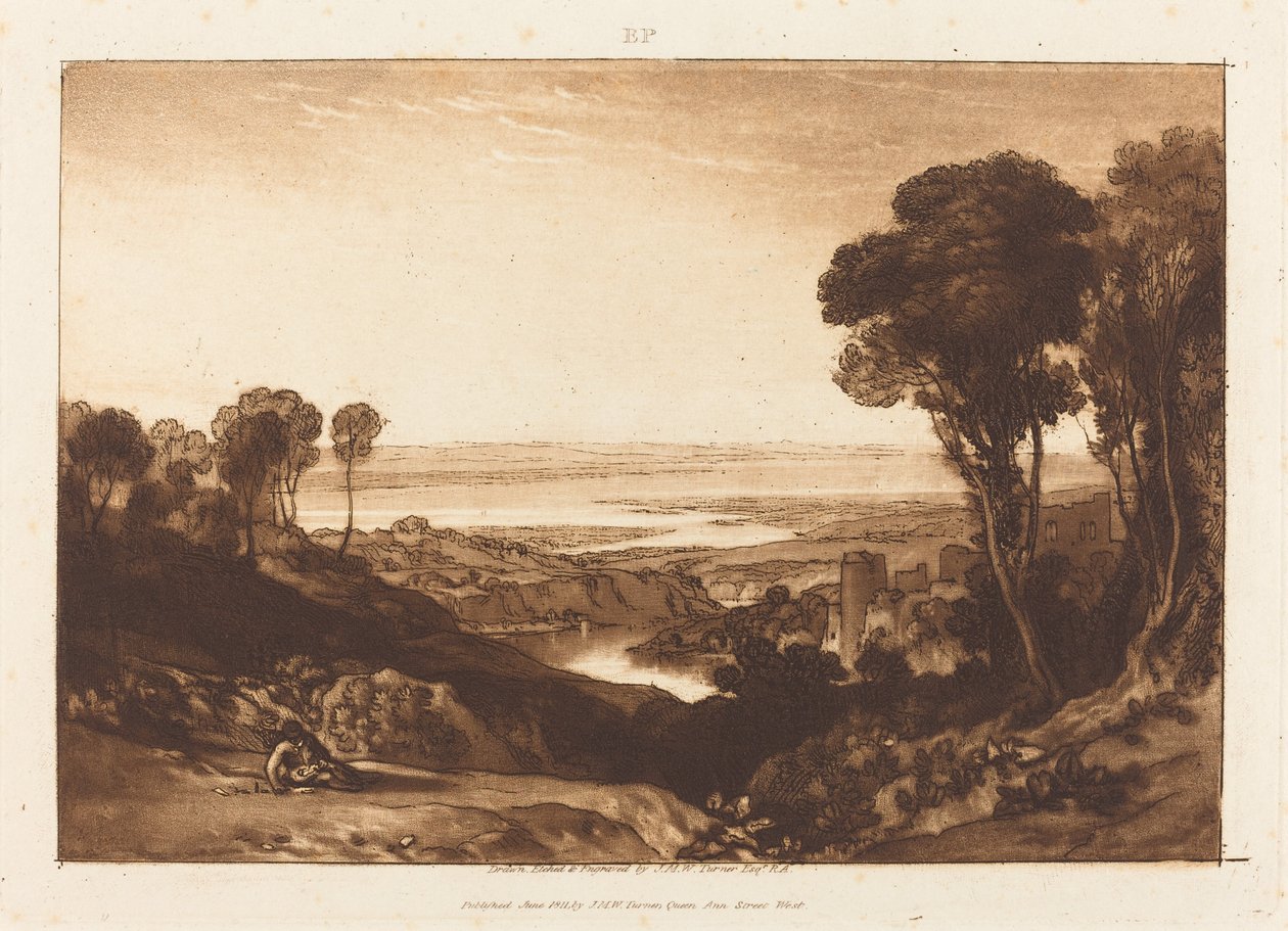 Junction of Severn and Wye, publikoval 1811. od Joseph Mallord William Turner