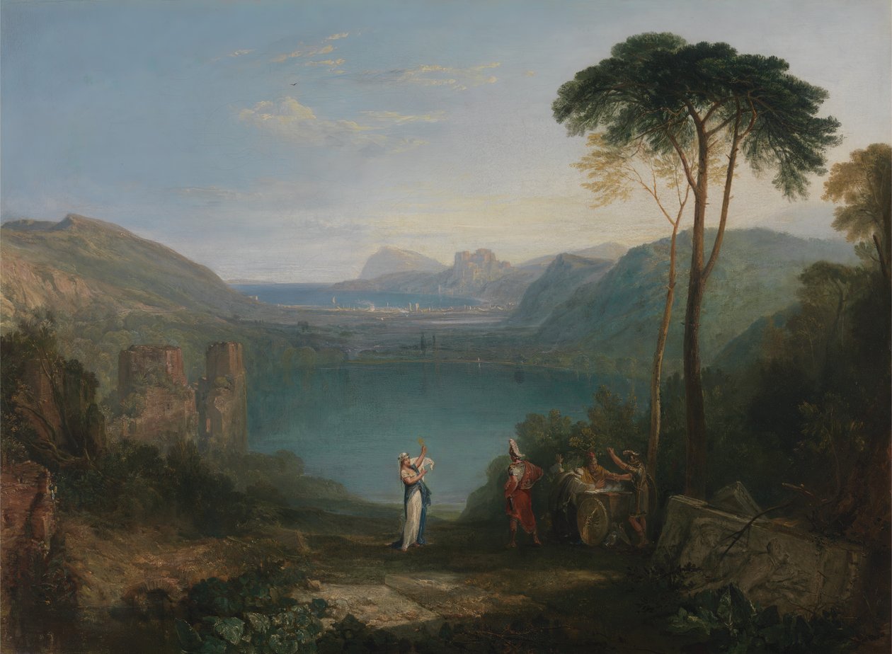 Jezero Avernus: Aeneas a kumská Sibyla, mezi 1814 a 1815. od Joseph Mallord William Turner