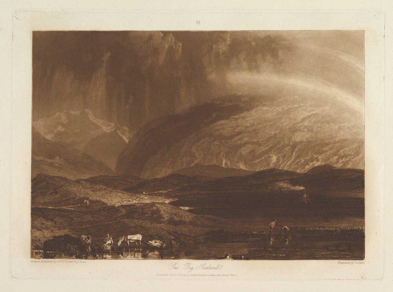 Rašeliniště, Skotsko Liber Studiorum, část IX, deska 45, 23. dubna 1812. od Joseph Mallord William Turner