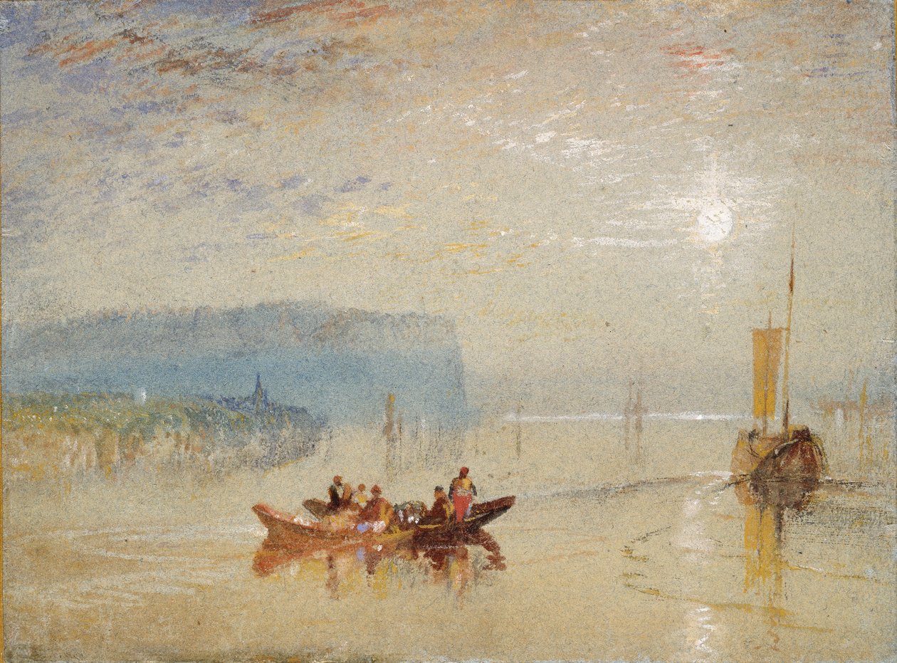 Scéna na Loiře, poblíž Coteaux de Mauves, c1830 od Joseph Mallord William Turner