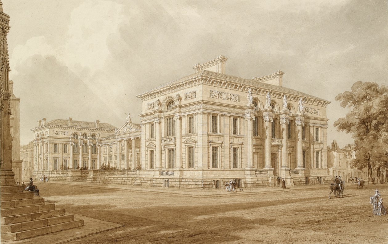 Jihovýchodní pohled na Taylor Building a univerzitní galerie, 19. století od Joseph Mallord William Turner
