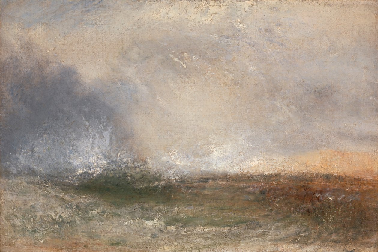 Bouřlivé moře Breaking on a Shore, mezi 1840 a 1845. od Joseph Mallord William Turner
