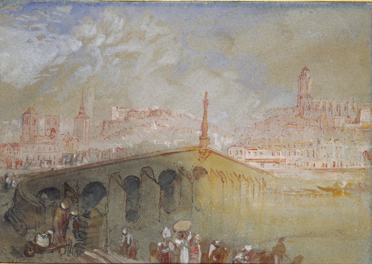 Most v Blois: Mlha, 1826-1830 od Joseph Mallord William Turner