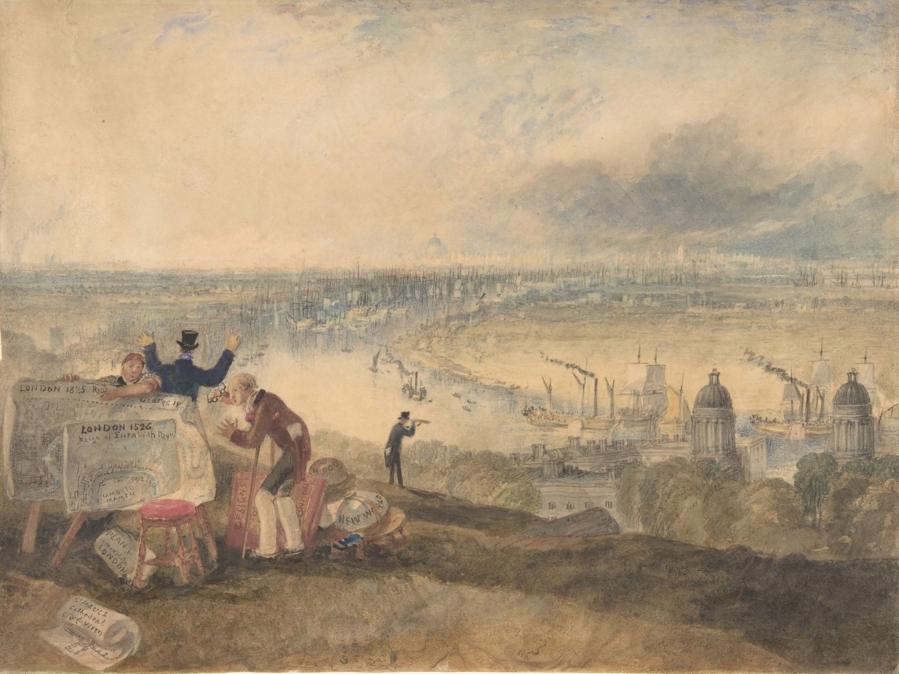 Pohled na Londýn z Greenwiche, 1825. od Joseph Mallord William Turner