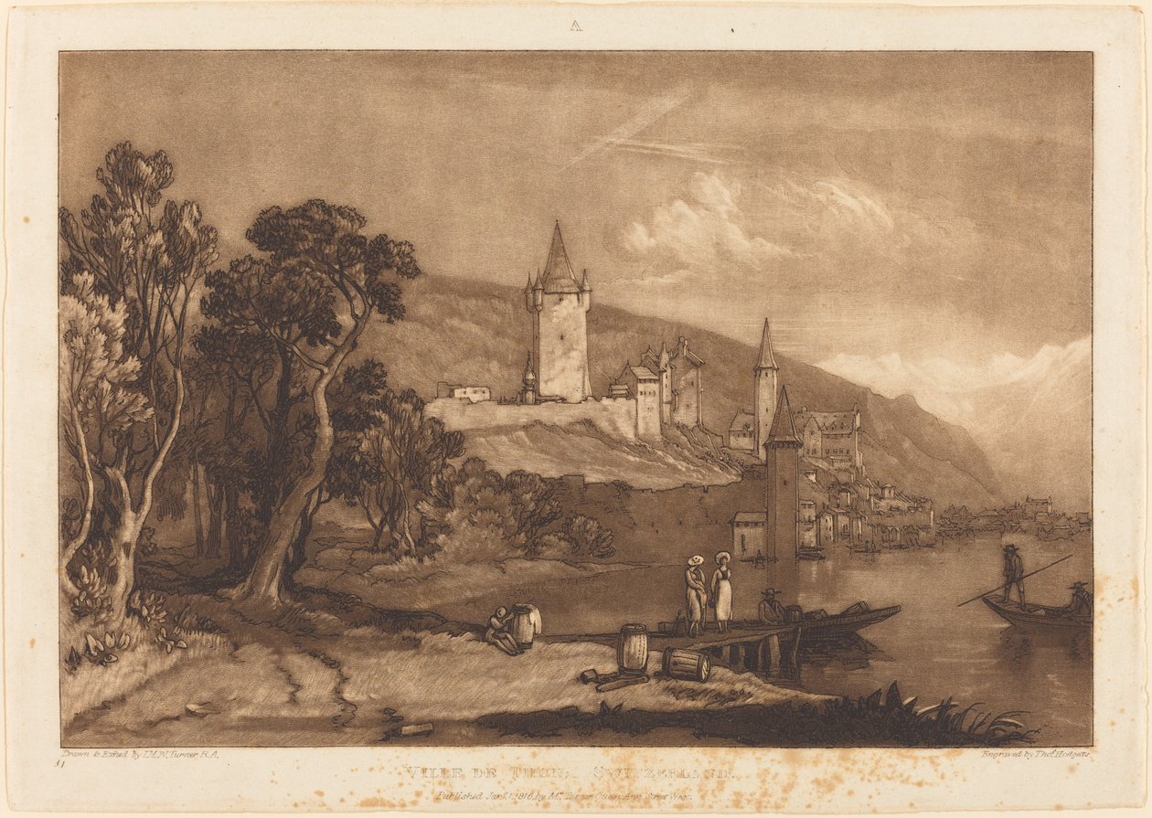 Ville de Thun, publikoval 1816. od Joseph Mallord William Turner