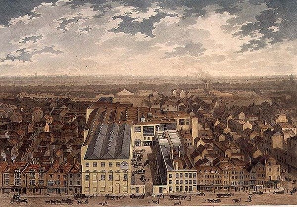 A View of the Genuine Beer Brewery, Golden Lane, nakladatelství R. Cribb od J.S. Barth