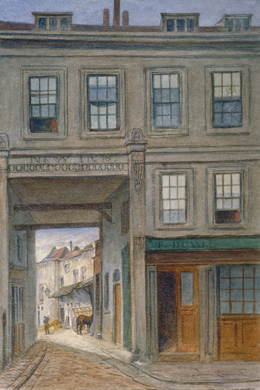 Pohled na New Inn, Old Bailey, City of London, 1868 od JT Wilson