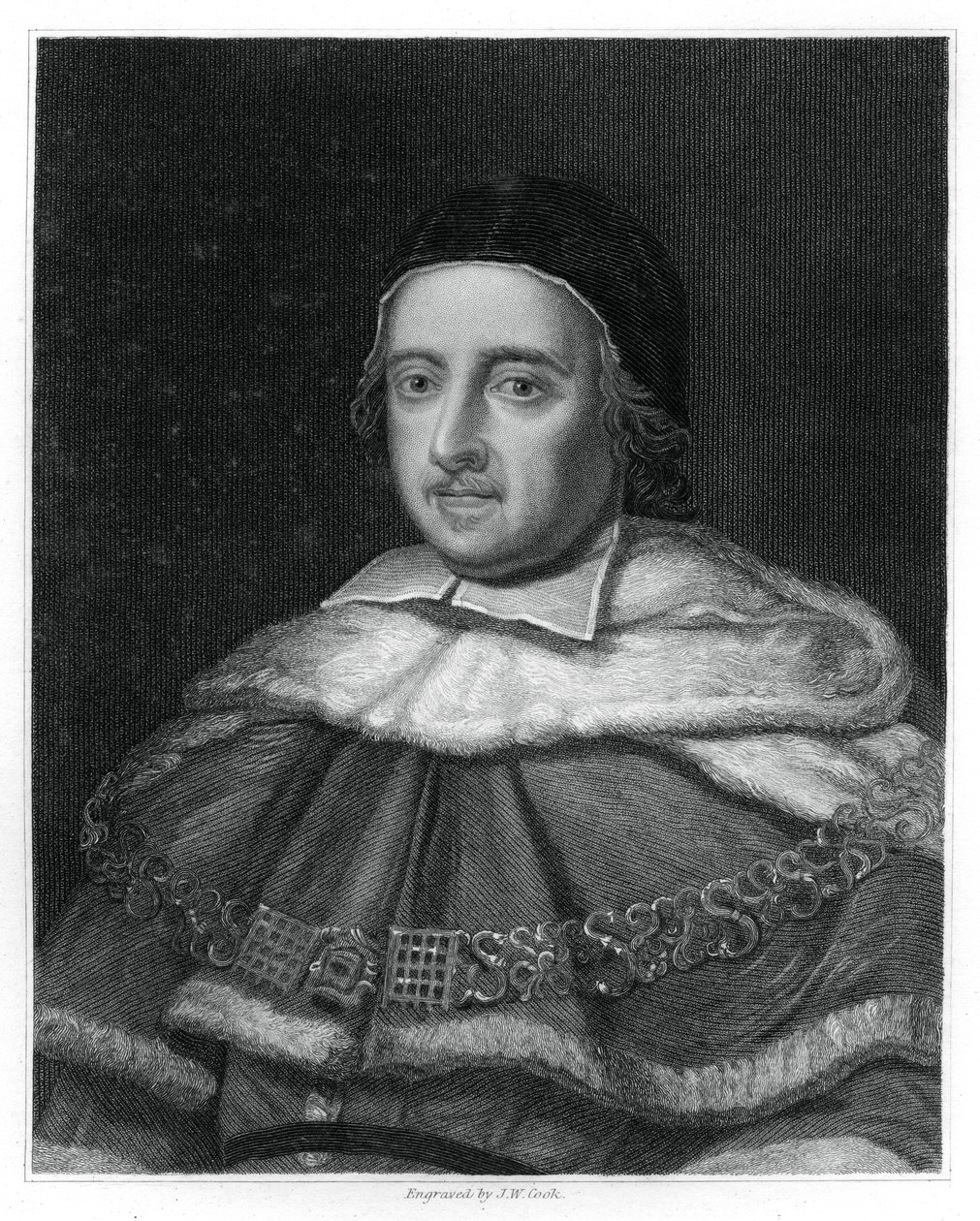 Sir Matthew Hale, lord hlavní soudce Anglie, 1834. od J.W. Cook